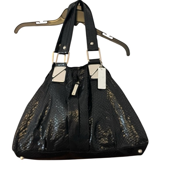 Steve Madden Black Metallic Woman’s Hobo Shoulder/Hand Carry Bag Large - Picture 1 of 14